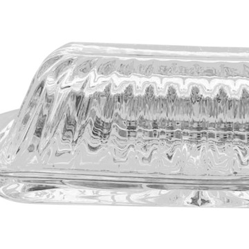 Прозрачная стеклянная масленка Classic 17,5 см.