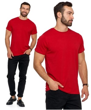 T-Shirt Męski Koszulka PREMIUM na Krótki Rękaw Bawełna Czesana MORAJ XL
