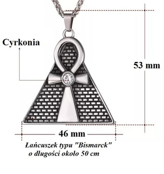 ILluminati Ankh Cross AG Амулет Пирамида Ожерелье Цепочка с подвеской