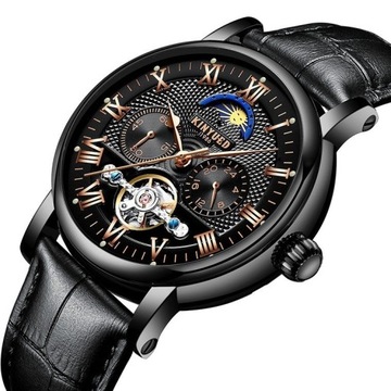 Zegarek mechaniczny Kinyued Tourbillon luksusowy