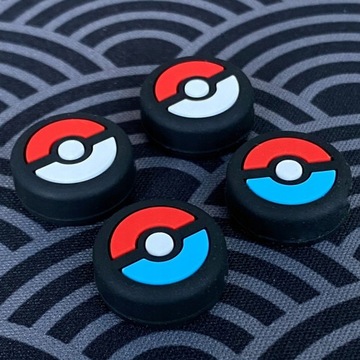 NAKŁADKI GRIPY GUMKI NA GRZYBKI JOY-CON DO NINTENDO SWITCH 4SZT POKEBALL