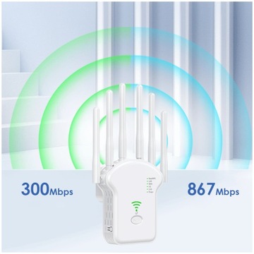 Усилитель сигнала Wi-Fi, повторитель сети 1200 Мбит/с 802.11ac/11a/11b/11g/11n