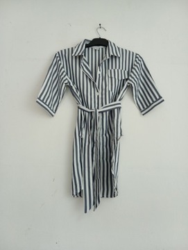 Shein Koszula w paski z paskiem 140