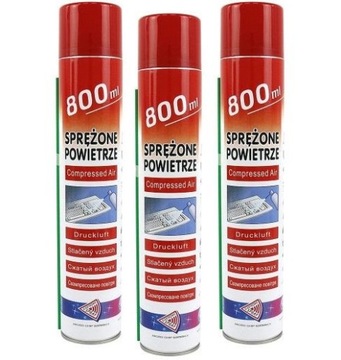 3x MICRO-CHIP SPRĘŻONE POWIETRZE rurka 800ml AIR