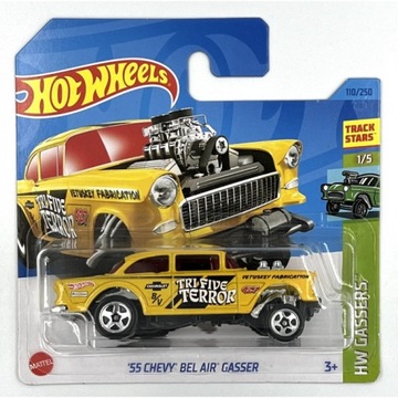 Hot Wheels 55 Chevy Bel Air Gasser Yellow Żółty