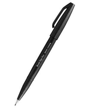 Черная ручка-кисть для каллиграфии Pentel SES15C