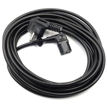 УГЛОВОЙ КАБЕЛЬ ПИТАНИЯ ДЛЯ ПК КОМПЬЮТЕРА 5M 3x1 мм ДЛЯ КОМПЬЮТЕРНОГО МОНИТОРА ЖЕСТКИЙ