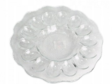 TALERZ DO JAJ JAJEK SZKLANY NA 14 POŁÓWEK WIELKANO