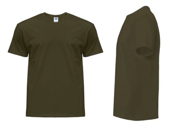 MOCNA Koszulka WOJSKOWA T-SHIRT JHK TSRA 190 PREMIUM 100% bawełna KHAKI S