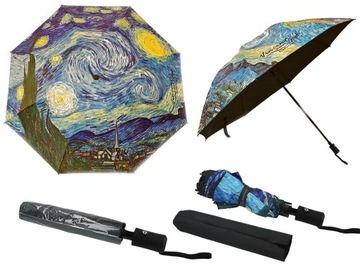 Parasolka parasol składany automatyczny Gogh noc