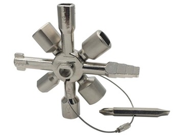 УНИВЕРСАЛЬНЫЙ КЛЮЧ ДЛЯ ЭЛЕКТРИЧЕСКИХ ШКАФОВ РАСПРЕДЕЛИТЕЛЬНЫХ КОРОБОК 10в1