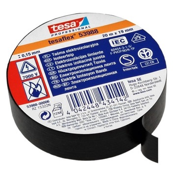TAŚMA DO IZOLOWANIA TAŚMA IZOLACYJNA TESA PCV 20m/19mm 0,15mm