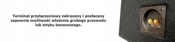 Skrzynia obudowa zamknięta subwoofera MDF 30cm 33l