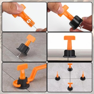 СИСТЕМА ВЫРАВНИВАНИЯ ПЛИТКИ ЗАЖИМЫ КЛИНЬИ КРОНШТЕЙНЫ НАБОР 100 шт.