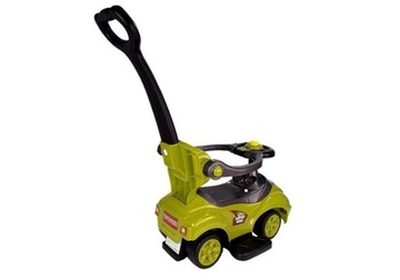 Mega Car 3in1 Желтый райд-он с толкателем