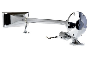 SYGNAŁ PNEUMATYCZNY 64CM TRĄBKA FANFARA 12V/24V PROSTOKĄTNY CHROMOWANY TIR