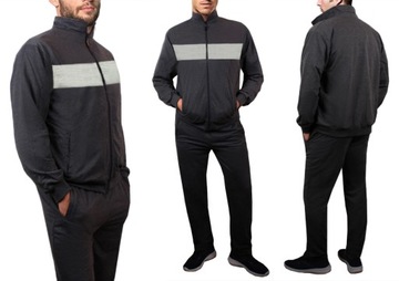 Толстовка ТЕПЛАЯ МУЖСКАЯ, воротник стойка, серая 2382 М