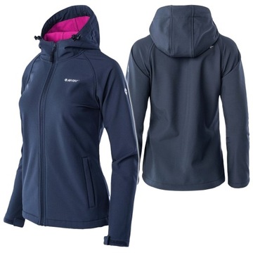 Kurtka Damska Softshell NETI HI-TEC Wodoodporna Oddychająca Niebieska L