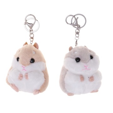 2 SZTUK KAWAII CHOMIK PLUSZOWY BRELOK ZABAWKA KRESKÓWKA ZWIERZĘ MAŁA LALKA BRELOK
