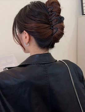 ШАПКА ДЛЯ ВОЛОС ДЕКОРАТИВНАЯ БОЛЬШАЯ ПРЯЖКА ЗАЖИМ ЭЛЕГАНТНЫЙ ЧЕРНЫЙ УКРАШЕНИЕ