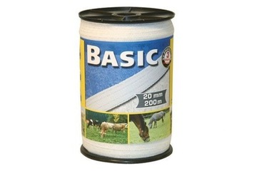 Лента для ограждения BASIC, 200м х 20мм, белая, Кербл