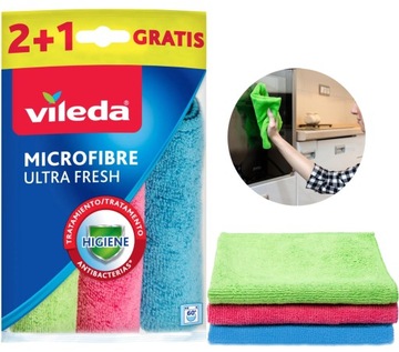 ŚCIERKA VILEDA Z MIKROFIBRY ULTRA FRESH 3 SZT.