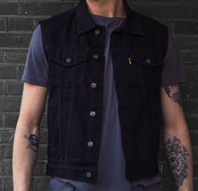 Kamizelka motocyklowa jeansowa MCS CHOPPER M
