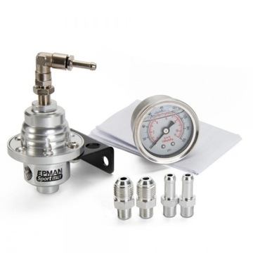 Regulator ciśnienia paliwa TYP S - 8mm AN6 SILVER