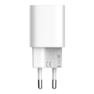 Зарядное устройство USB 20W PD QC3.0 Кабель USB-A microUSB