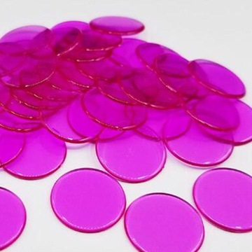 100 шт. Маркеры для фишек бинго Пластиковые светло-розовые красные