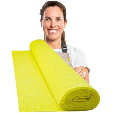 KREPINA BIBUŁA OZDOBNA 0,5X2M ŻÓŁTA DO SZKOŁY