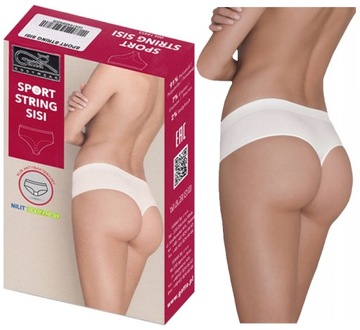 3 X GATTA БЕСШОВНЫЕ СПОРТИВНЫЕ стринги SISI WHITE S