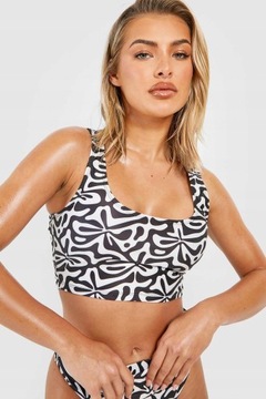 Boohoo NG2 jgo TOP BIKINI WZÓR GÓRA OD STROJU KĄPIELOWEGO L