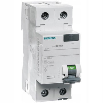WYŁĄCZNIK RÓŻNICOWOPRĄDOWY SIEMENS 25A 30mA RCD 2P