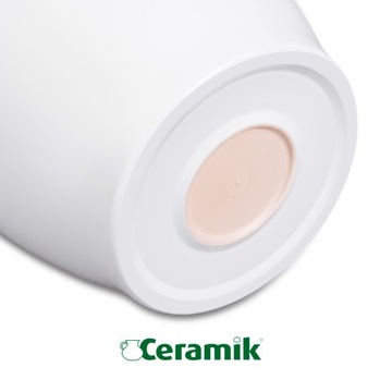 DONICA DONICZKA OSŁONKA CERAMICZNA BIAŁA GŁADKA DO KWIATÓW ROŚLIN 28 CM