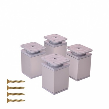 NÓŻKA STOPKA MEBLOWA ALUMINIOWA H-60 4szt.