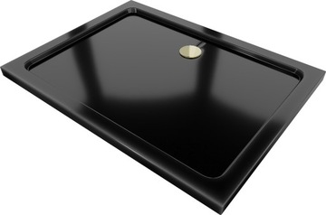 MEXEN FLAT BRODZIK PROSTOKĄTNY SLIM 140 x 80 CM CZARNY