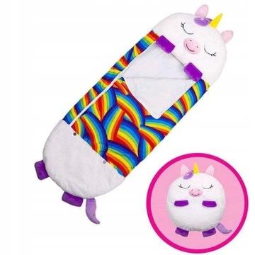 Śpiwór dziecięcy 2w1 Poduszka Śpiworek 140 Unicorn