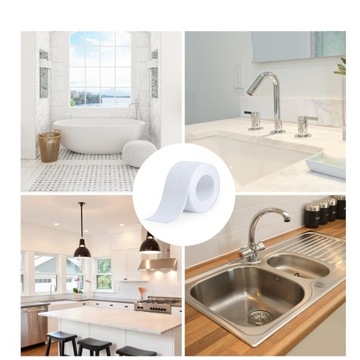 2 РОЛИКА УПЛОТНИТЕЛЬНОЙ ЛЕНТЫ ДЛЯ ВАННЫ САМОКЛЕЯЩАЯСЯ УПЛОТНИТЕЛЬНАЯ ЛЕНТА