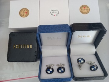 Запонки EXC для фаната BMW, хром + футляр-коробка