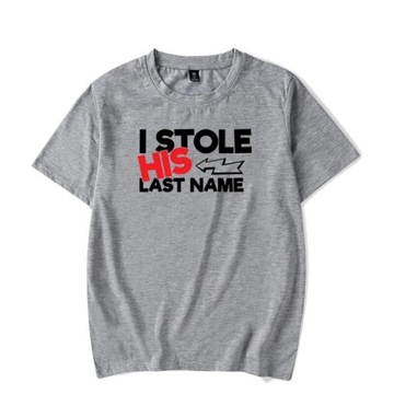 I Stole Her Heart/His Last Name T Shirt Couple Mat