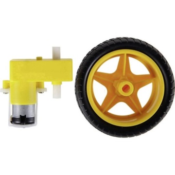 Угловой мотор-редуктор + 65 мм колесо 3 - 9 В Joy-it Com-Motor04 1 шт.