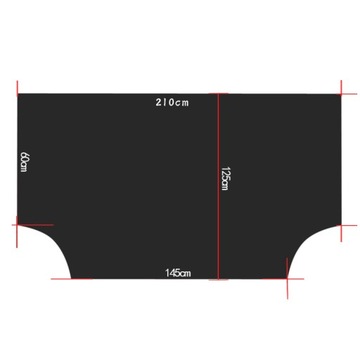 Универсальный передний корпус из алюминиевого корпуса 145*70 см.