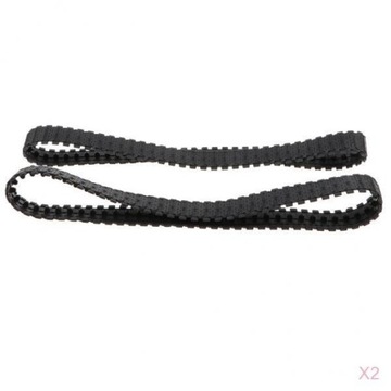 2 Pairs of 66cm Rubber Tank Track for