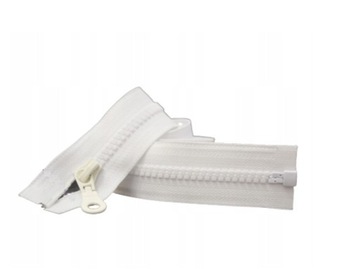 ZAMEK SUWAK ROZDZIELCZY KOSTKA 40 cm roz 5 BIEL