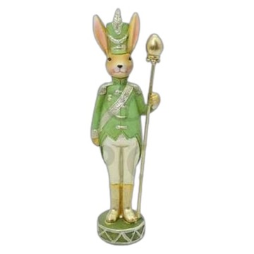 KRÓLIK ZAJĄC ŻOŁNIERZYK FIGURKA OZDOBNA WIELKANOCNA DEKORACJA