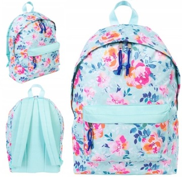 LOOZZ PLECAK MŁODZIEŻOWY SZKOLNY FLOWER STYLE MIĘTOWY CERTYFIKAT NA PREZENT