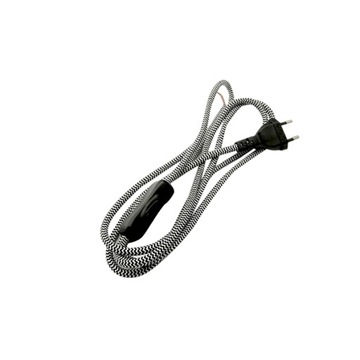 Кабель в оплетке с вилкой и выключателем 2х0,75