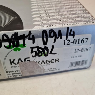 FIAT BRAVO BRAVA I MAREA FILTR VZDUCHU KAGER 12-0167