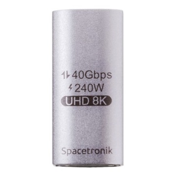 Угловой адаптер USB-C — USB-C USB4 8K 90 градусов Spacetronik SPU-A23